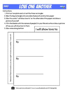 Loving others craft-pdf | In the Gap Kids
